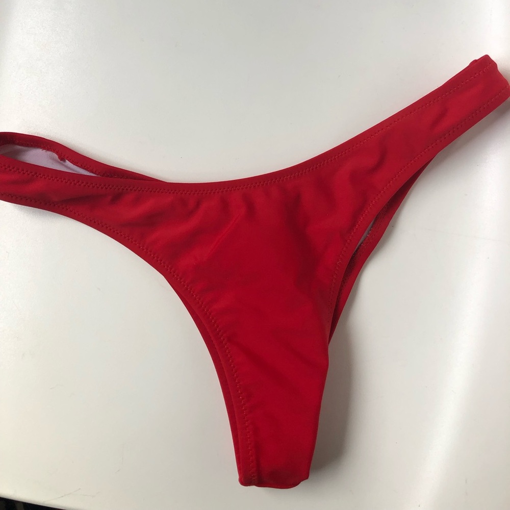 Red Thong Bikini Bottoms